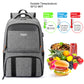 Lunch Backpack, Insulated Cooler Backpack Lunch Box for Men Women, 15.6 Inches RFID Blocking Laptop Backpack with USB Port, Water Resistant Leak-proof Lunch Bag for Work School Picnics Hiking Grey